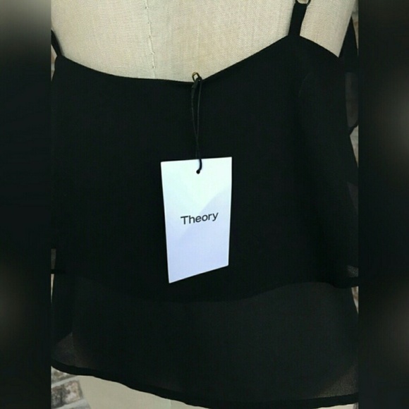 NWT Theory OTS Tank Black SClassic Ggt - Picture 5 of 5